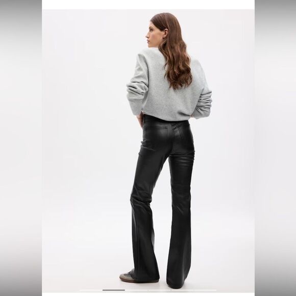 Gap faux leather flare pants - Picture 2 of 3
